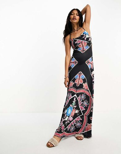 Robe longue dos nu à lanières et imprimé mosaïque - Asos Design - Modalova