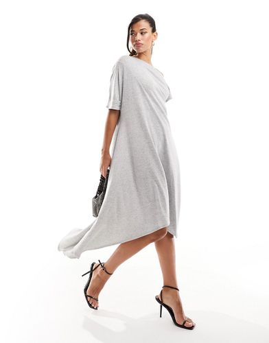 Robe longue en tissu doux à épaule dénudée et ourlet asymétrique - Asos Design - Modalova