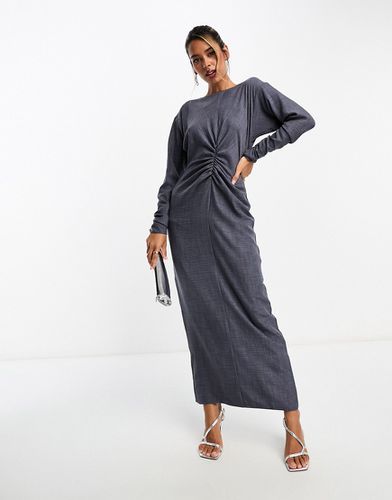 Robe longue effet à manches longues avec détail froncé - délavé - Asos Design - Modalova