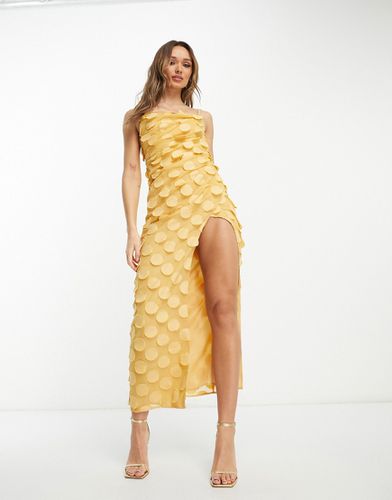 Robe longue texturée à col bénitier et lanières - pâle - Asos Design - Modalova