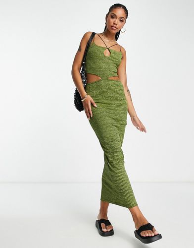 Robe longue teinte par section avec lanières et jupe taille basse - Vert - Asos Design - Modalova
