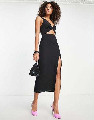 Robe mi-longue à effet torsadé et découpe devant - Asos Design - Modalova