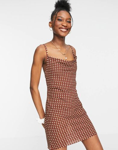 Robe nuisette courte à pois - Rouille - Asos Design - Modalova