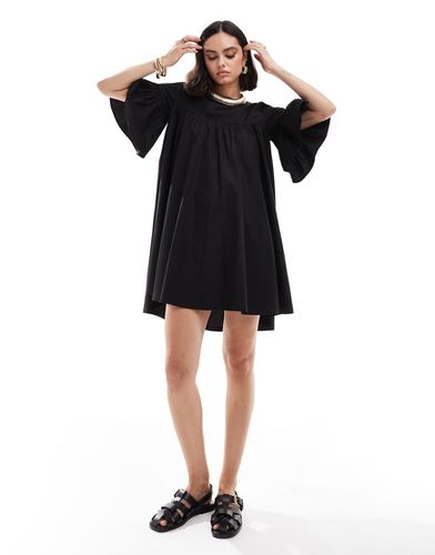 Robe portefeuille courte à manches oversize - Asos Design - Modalova