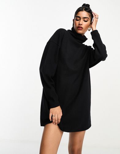 Robe pull courte à manches oversize et col roulé en tissu ultra doux - Asos Design - Modalova