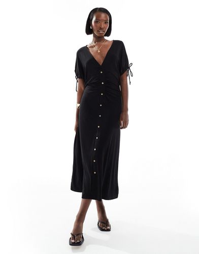 Robe rétro mi-longue à boutons et manches nouées - Asos Design - Modalova