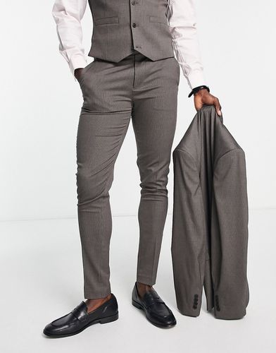 Wedding - Pantalon de costume skinny en tissu texturé - Asos Design - Modalova