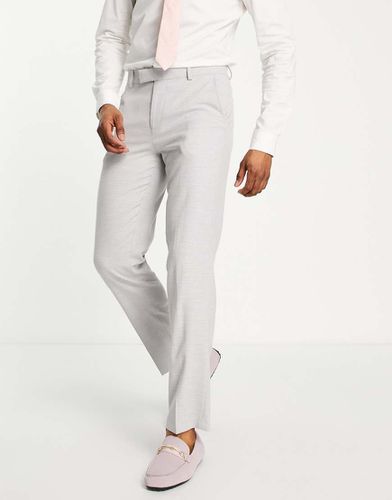 Wedding - Pantalon de costume slim en tissu micro-texturé - glacé - Asos Design - Modalova