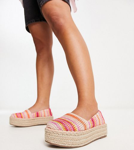 Wide Fit - Journal - Espadrilles à semelle plateforme - Asos Design - Modalova