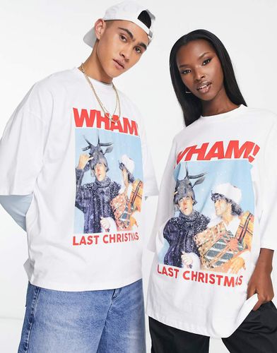 T-shirt unisexe oversize à imprimé de Noël Wham! - Asos Design - Modalova