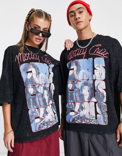 T-shirt unisexe oversize à imprimé Mötley Crüe - délavé - Asos Design - Modalova