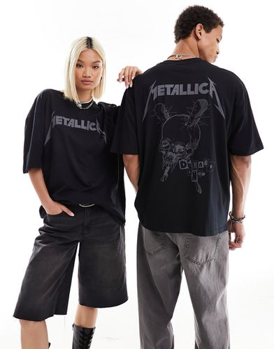 T-shirt unisexe oversize avec imprimés Metallica - Asos Design - Modalova