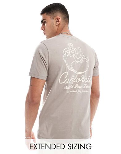 T-shirt à imprimé California au dos - Cendré - Asos Design - Modalova