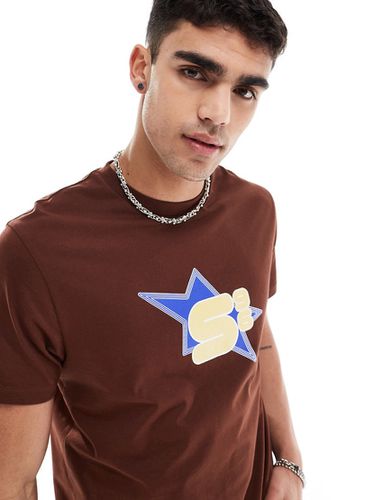 T-shirt à imprimé étoile devant - Marron - Asos Design - Modalova