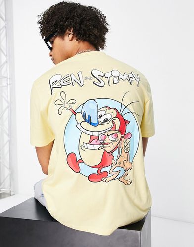T-shirt à imprimé Ren et Stimpy - Asos Design - Modalova