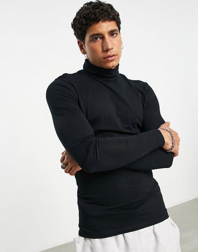 T-shirt col roulé moulant en jersey à manches longues - Asos Design - Modalova