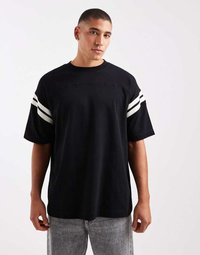 T-shirt coupe carre oversize en tissu pais avec empicement contrastant - Asos Design - Modalova