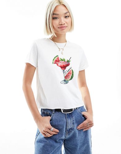 T-shirt court avec motif cocktail à la pastèque - Asos Design - Modalova