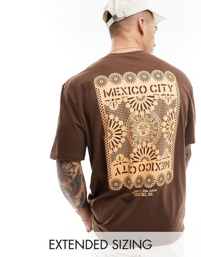 T-shirt décontracté avec imprimé Mexico City au dos - Marron - Asos Design - Modalova