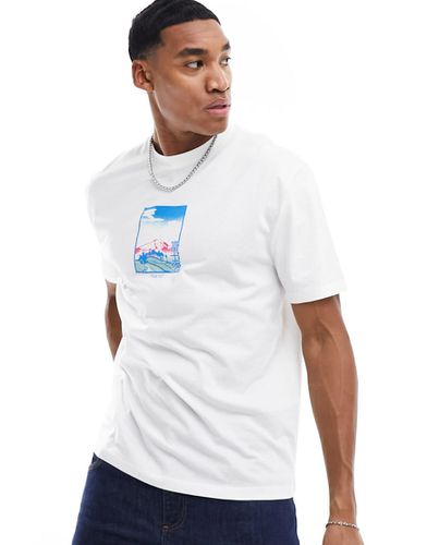 T-shirt décontracté avec imprimé paysage rétro sur la poitrine - Asos Design - Modalova