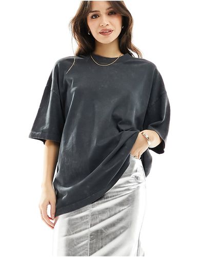 T-shirt décontracté oversize et épais - Anthracite délavé - Asos Design - Modalova