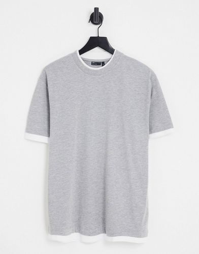 T-shirt double épaisseur - chiné - Asos Design - Modalova