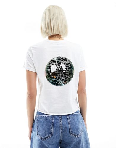 T-shirt effet rétréci à imprimé disco - Asos Design - Modalova
