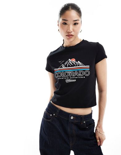 T-shirt effet rétréci à motif Colorado - Asos Design - Modalova