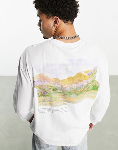 T-shirt manches longues avec imprimé peinture au dos - Asos Design - Modalova
