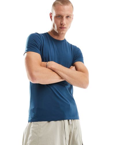 T-shirt moulant - Bleu foncé - Asos Design - Modalova