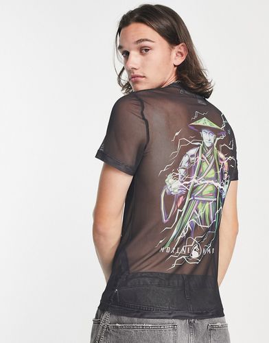 T-shirt moulant en tulle à imprimé Mortal Kombat - Asos Design - Modalova