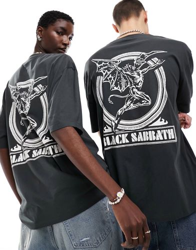 T-shirt oversize unisexe à motif Black Sabbath sous licence - Anthracite - Asos Design - Modalova