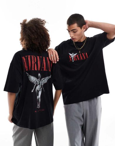 T-shirt oversize unisexe avec imprimé ange Nirvana sous licence - Asos Design - Modalova