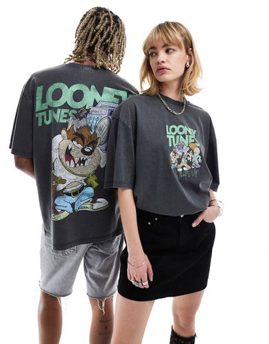 T-shirt oversize unisexe avec imprimé graphique Looney Tunes - délavé - Asos Design - Modalova