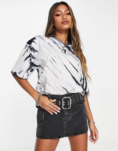 T-shirt oversize à effet tie-dye - Monochrome - Asos Design - Modalova