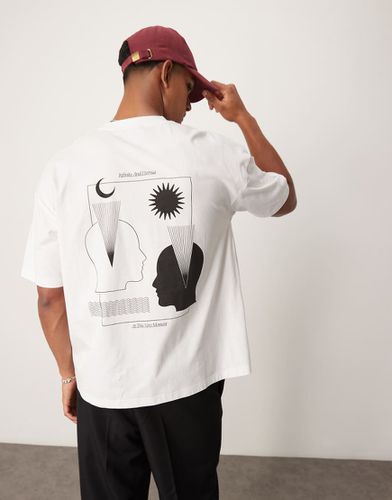 T-shirt oversize à imprimé céleste au dos - Asos Design - Modalova