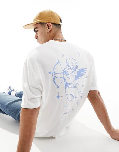 T-shirt oversize à imprimé chérubin au dos - Asos Design - Modalova
