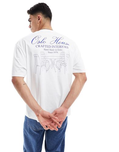 T-shirt oversize à imprimé abstrait au dos - Asos Design - Modalova