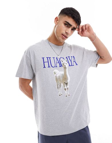 T-shirt oversize à imprimé alpaga - chiné - Asos Design - Modalova