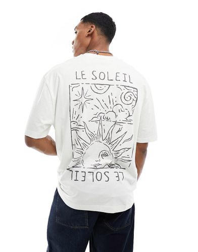 T-shirt oversize à imprimé graphique au dos - Écru - Asos Design - Modalova