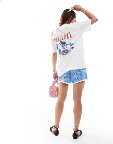 T-shirt oversize à imprimé Miami - Asos Design - Modalova