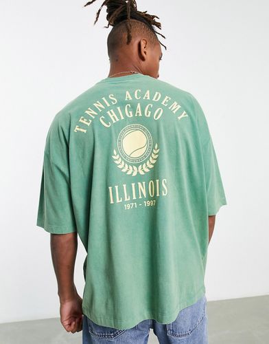 T-shirt oversize à imprimé style universitaire au dos - délavé - Asos Design - Modalova