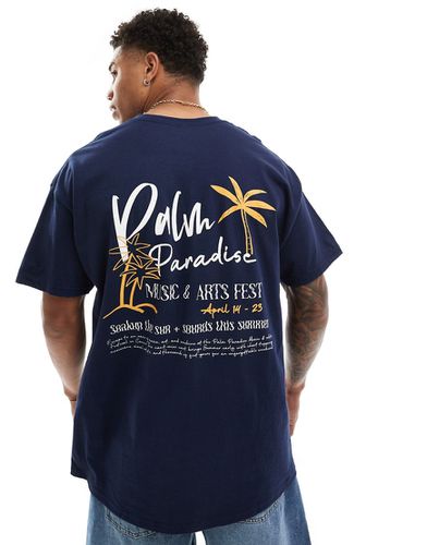 T-shirt oversize à imprimé Palm Paradise au dos - Asos Design - Modalova
