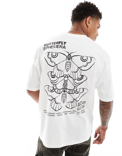 T-shirt oversize à imprimé papillon au dos - Asos Design - Modalova