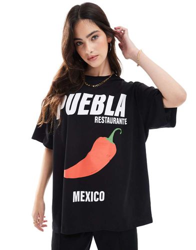 T-shirt oversize à imprimé piment et Mexico - Asos Design - Modalova