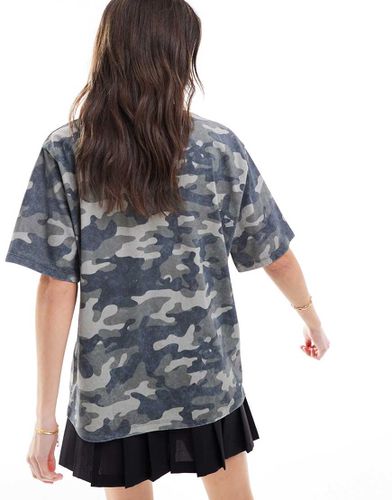 T-shirt oversize à logo - Imprimé camouflage délavé - Asos Design - Modalova