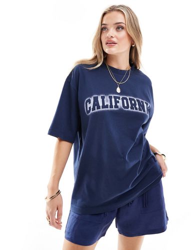 ASOS DESIGN - T-shirt oversize avec imprimé California effet spray - Asos Curve - Modalova
