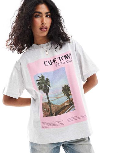 T-shirt oversize avec imprimé Cape Town - chiné - Asos Design - Modalova