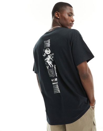 T-shirt oversize avec imprimé céleste vertical au dos - Asos Design - Modalova