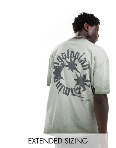 T-shirt oversize avec imprimé grunge au dos - Asos Design - Modalova
